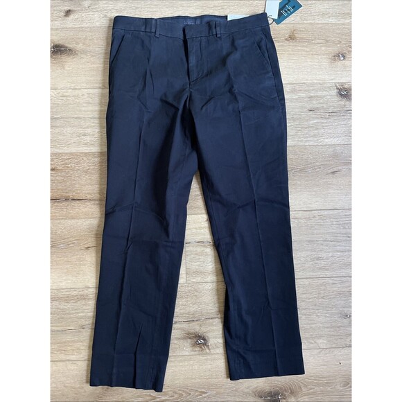 Perry Ellis Portfolio Cotton Tencel Blend Dress Pants Dark Sapphire Blue 34x30 - Picture 1 of 4